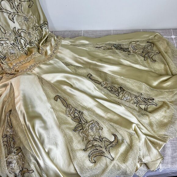 Sue Wong Nocturne Silk Beaded Lace Formal Maxi Gown Mermaid Women’s 8 - Picture 16 of 16